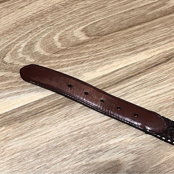Genuine Leather Braided Belt bonded lacing 34 - Picture 11 of 11